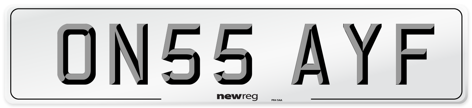 ON55 AYF Number Plate from New Reg